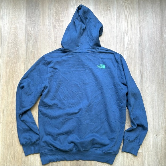 The North Face Blue Graphic Injection Hoodie Shady Blue Wasabi - Picture 6 of 6